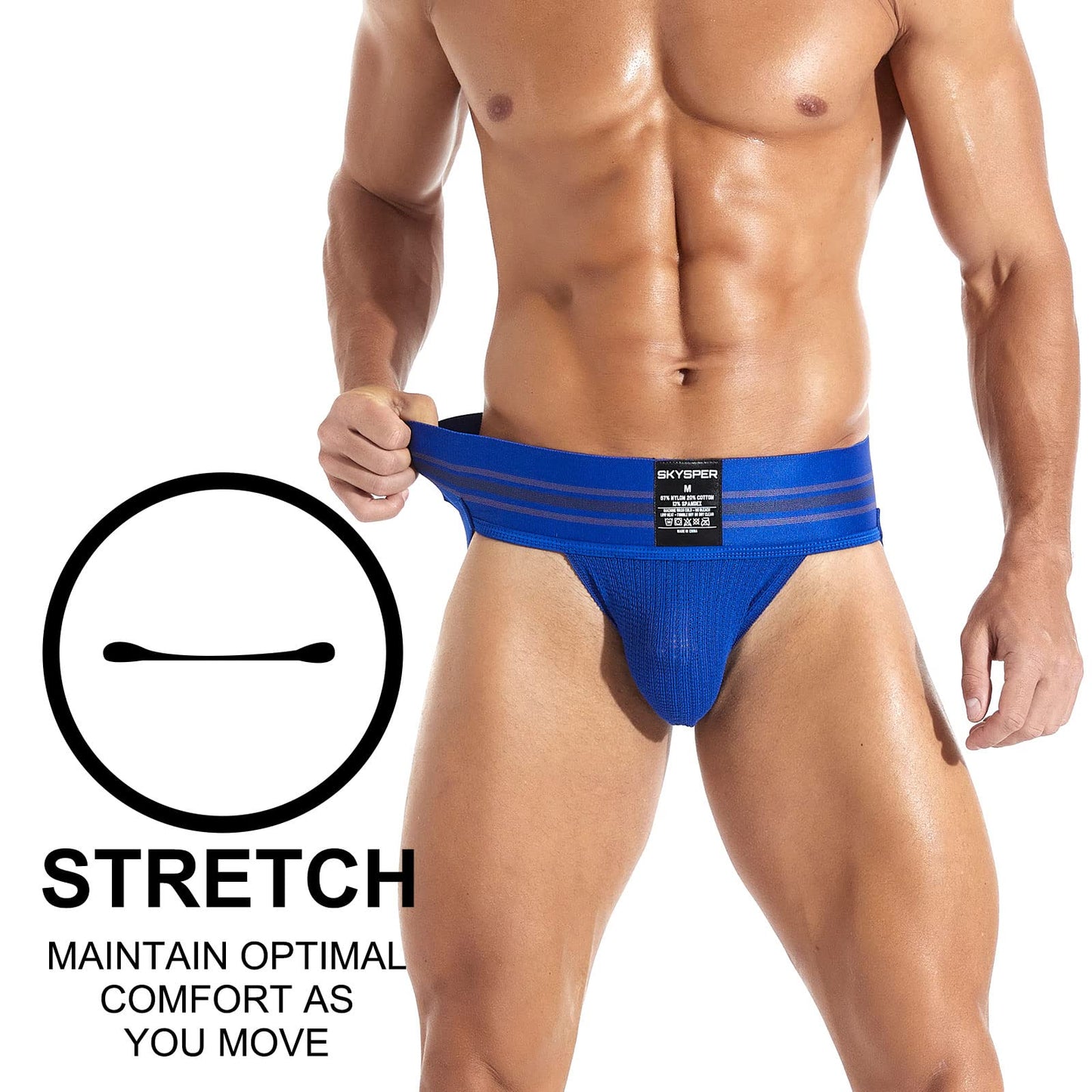 SKYSPER Jockstrap Athletic Supporters for Men Jock Strap Male Underwear Men's Thong Jockstrap Underwear