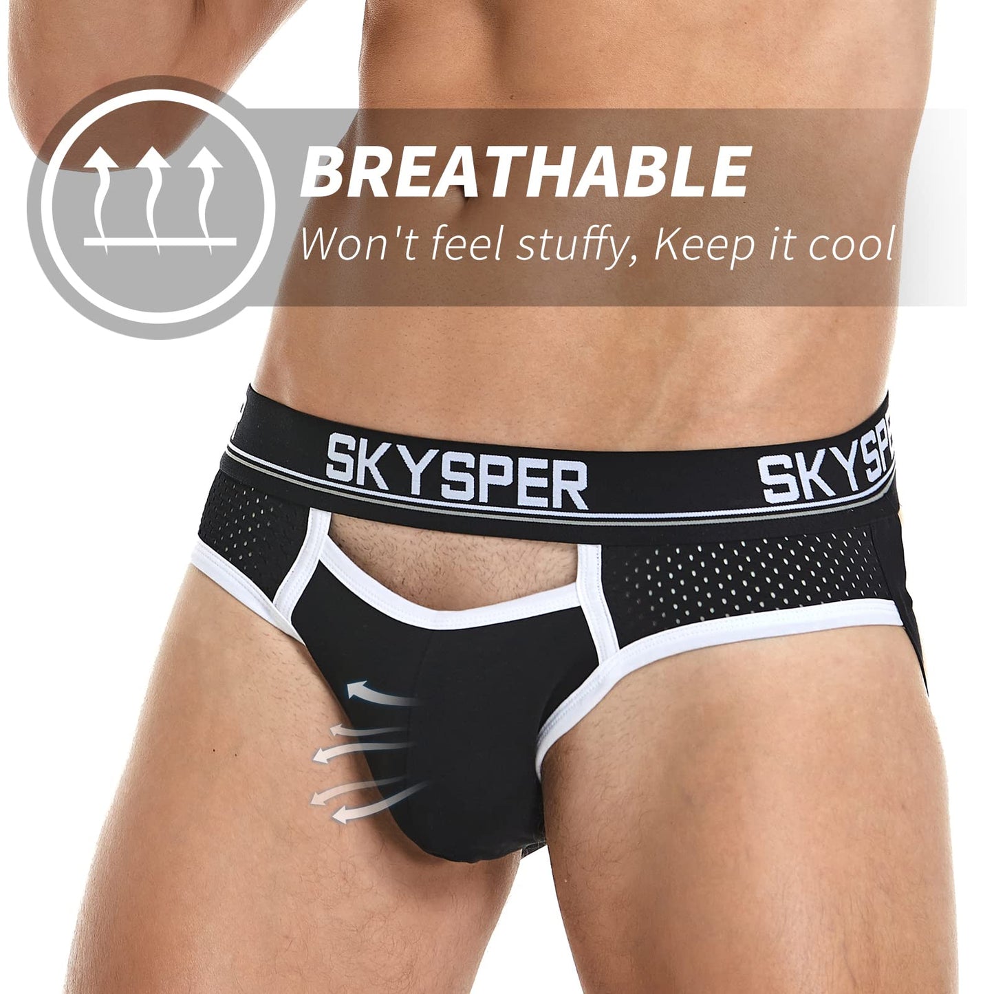 SKYSPER Men's Jock Strap Athletic Supporter For Men Sexy Jockstrap Male Underwear