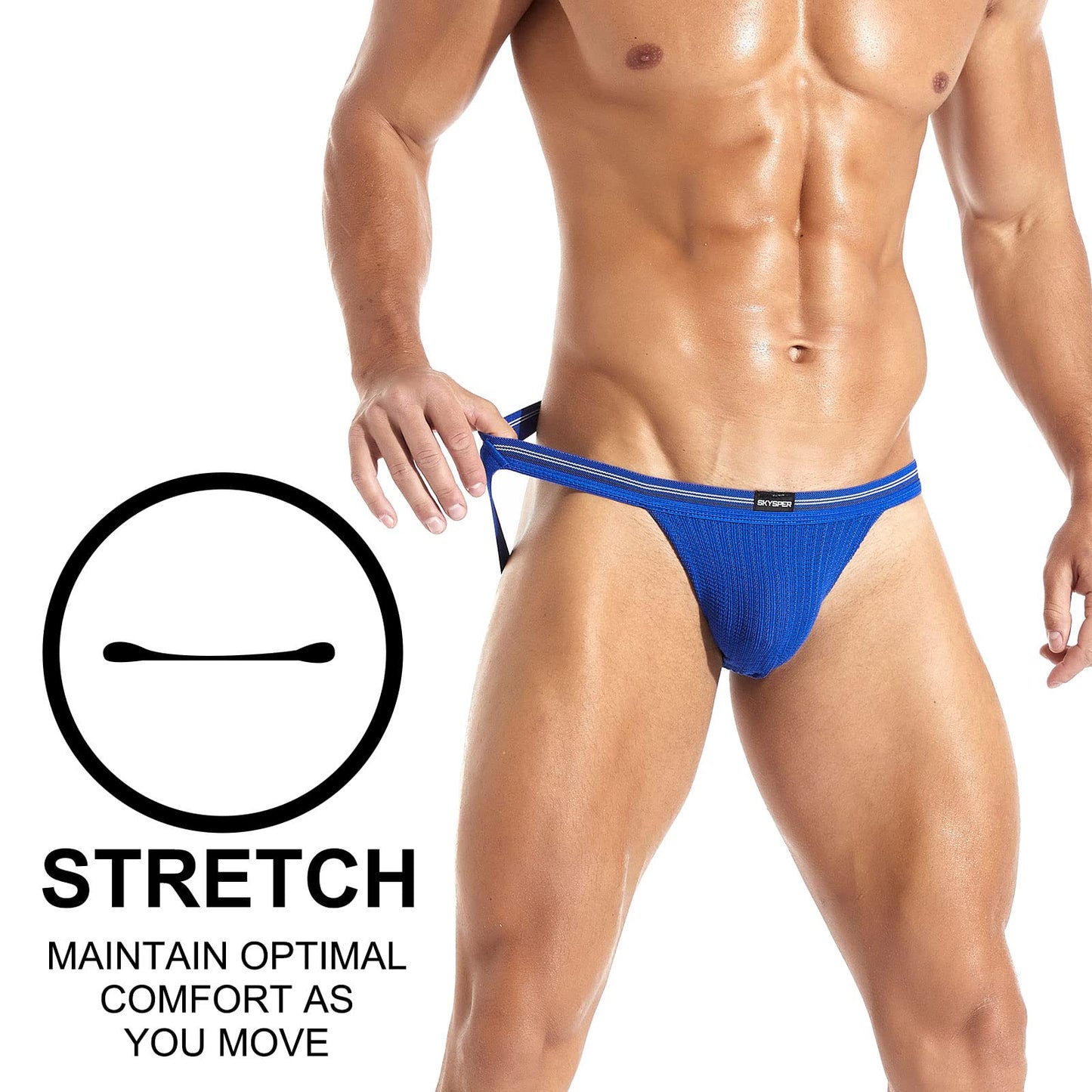 SKYSPER Jockstrap Athletic Supporters for Men Jock Strap Male Underwear Men's Thong Jockstrap Underwear