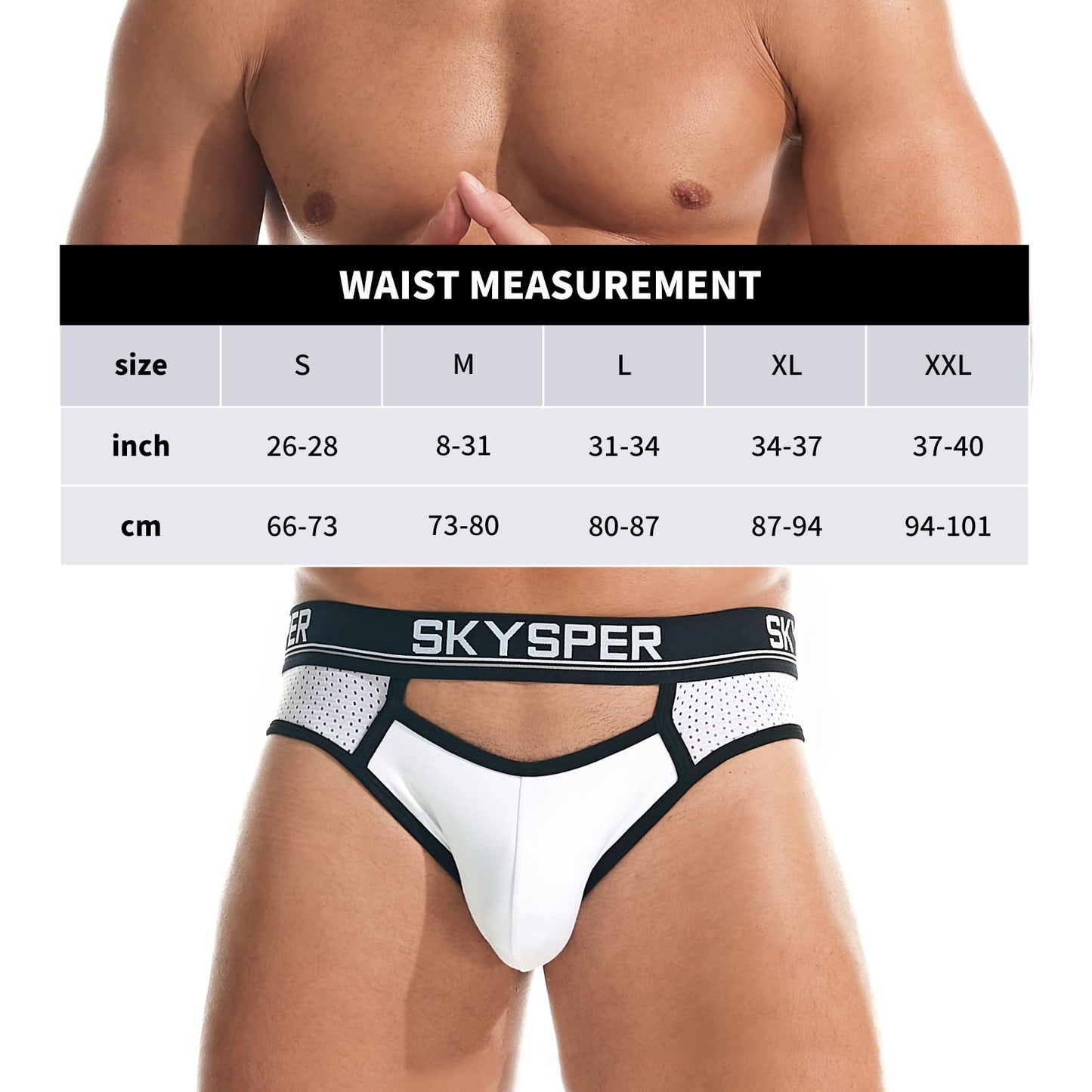 SKYSPER Men's Jock Strap Athletic Supporter For Men Sexy Jockstrap Male Underwear