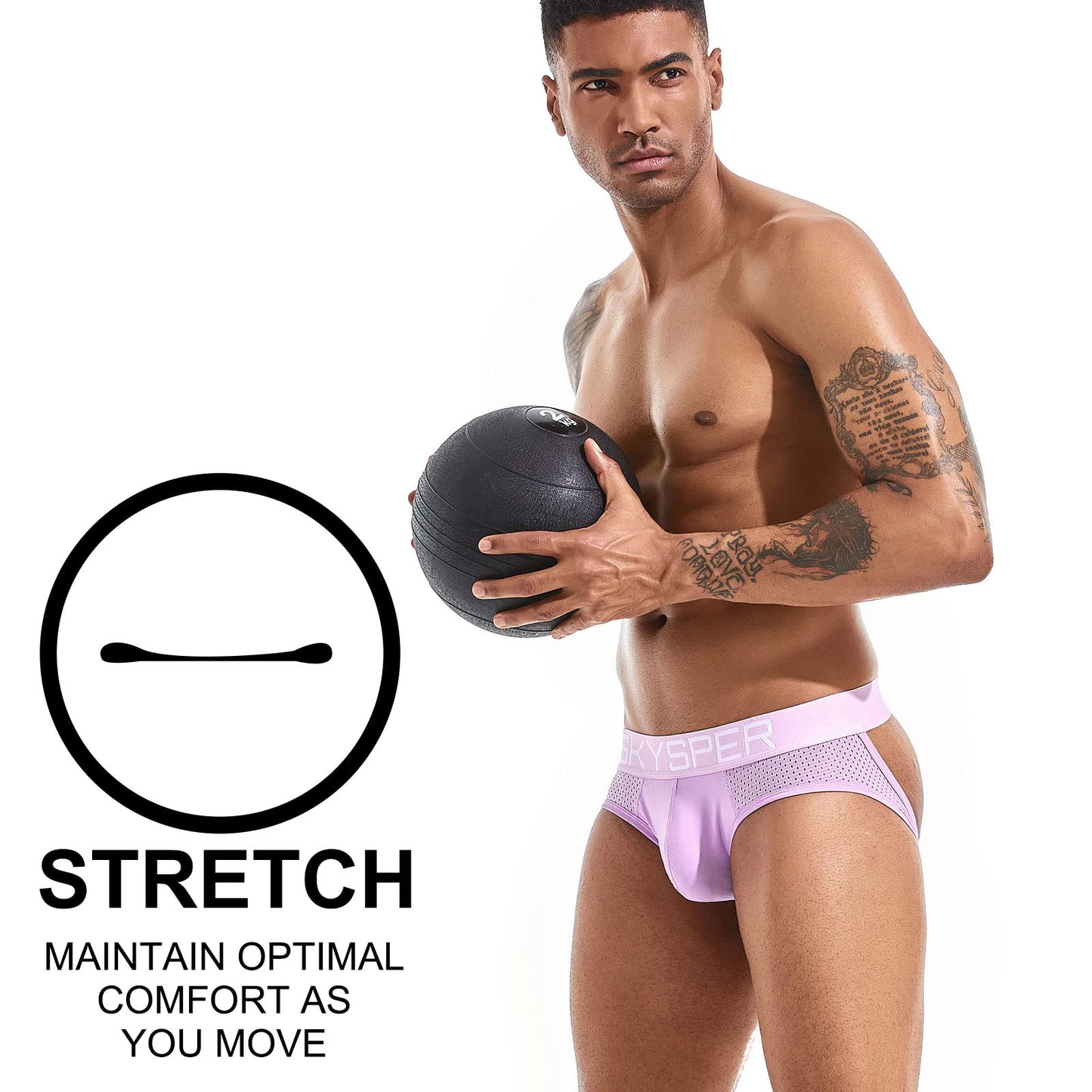 SKYSPER Jockstrap Athletic Supporters for Men Jock Strap Male Underwear Men's Thong Jockstrap Underwear