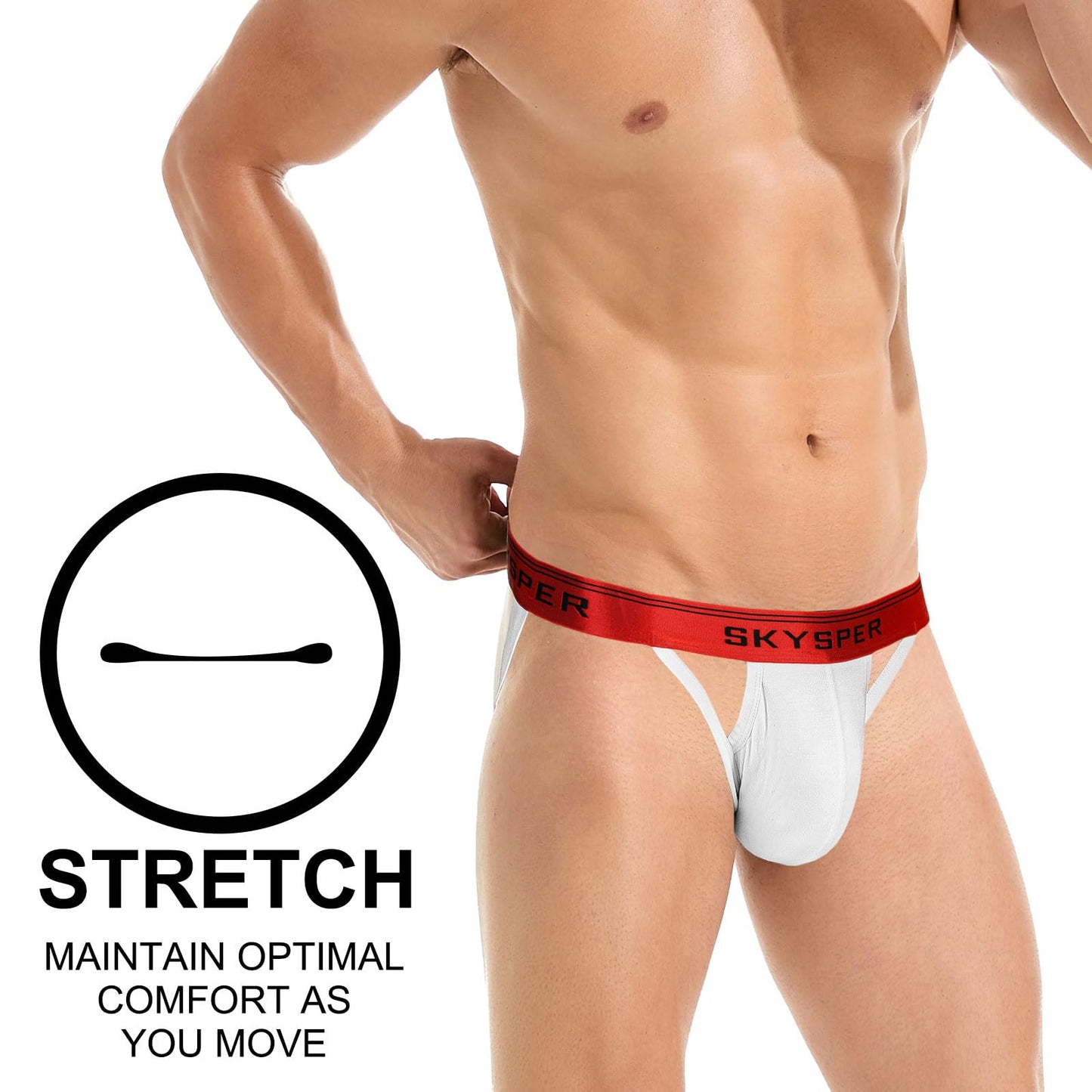 SKYSPER Jockstrap For Men Workout Jock Straps Male Underwear Athletic Supporter Sexy G-Strings