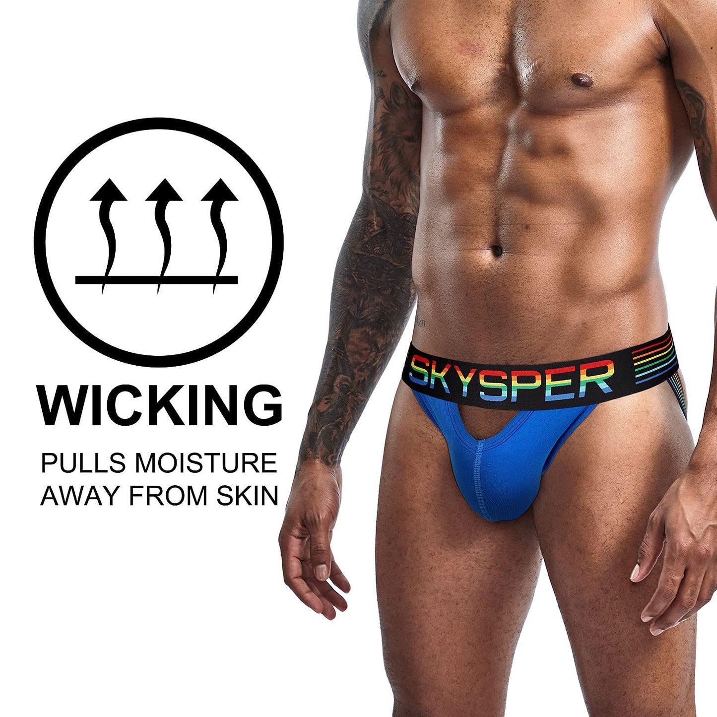 SKYSPER Jockstrap Athletic Supporters for Men Jock Strap Male Underwear Men's Thong Jockstrap Underwear