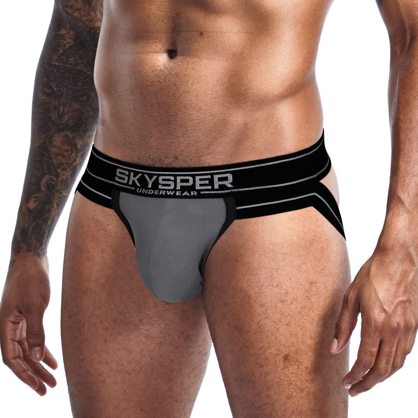 SKYSPER Mens Jockstrap Underwear Jock Straps Male Athletic Supporters for Men