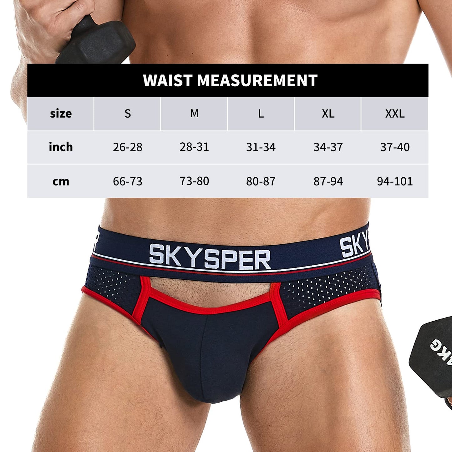 SKYSPER Men's Jock Strap Athletic Supporter For Men Sexy Jockstrap Male Underwear