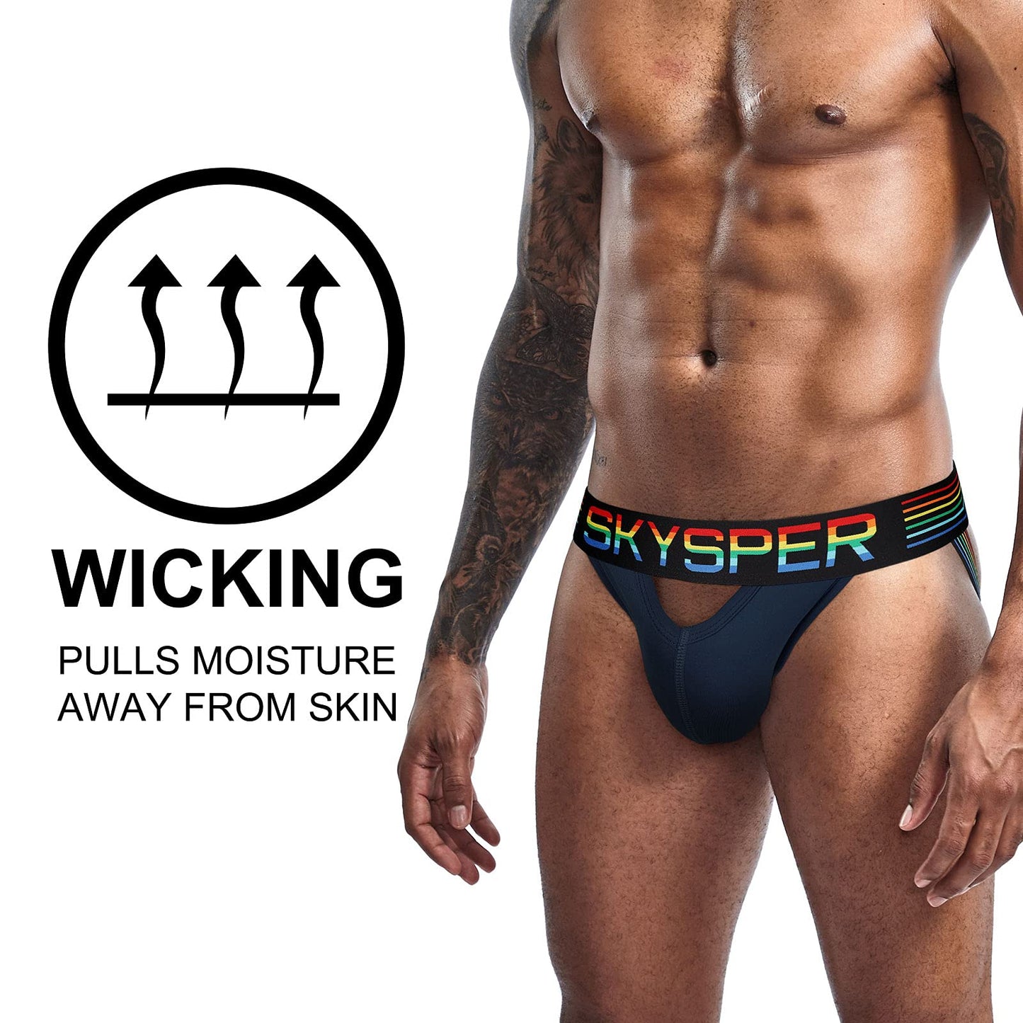 SKYSPER Jockstrap Athletic Supporters for Men Jock Strap Male Underwear Men's Thong Jockstrap Underwear