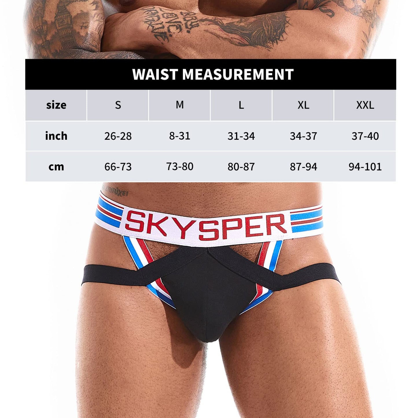 SKYSPER Men's Jock Strap Athletic Supporter For Men Sexy Jockstrap Male Underwear