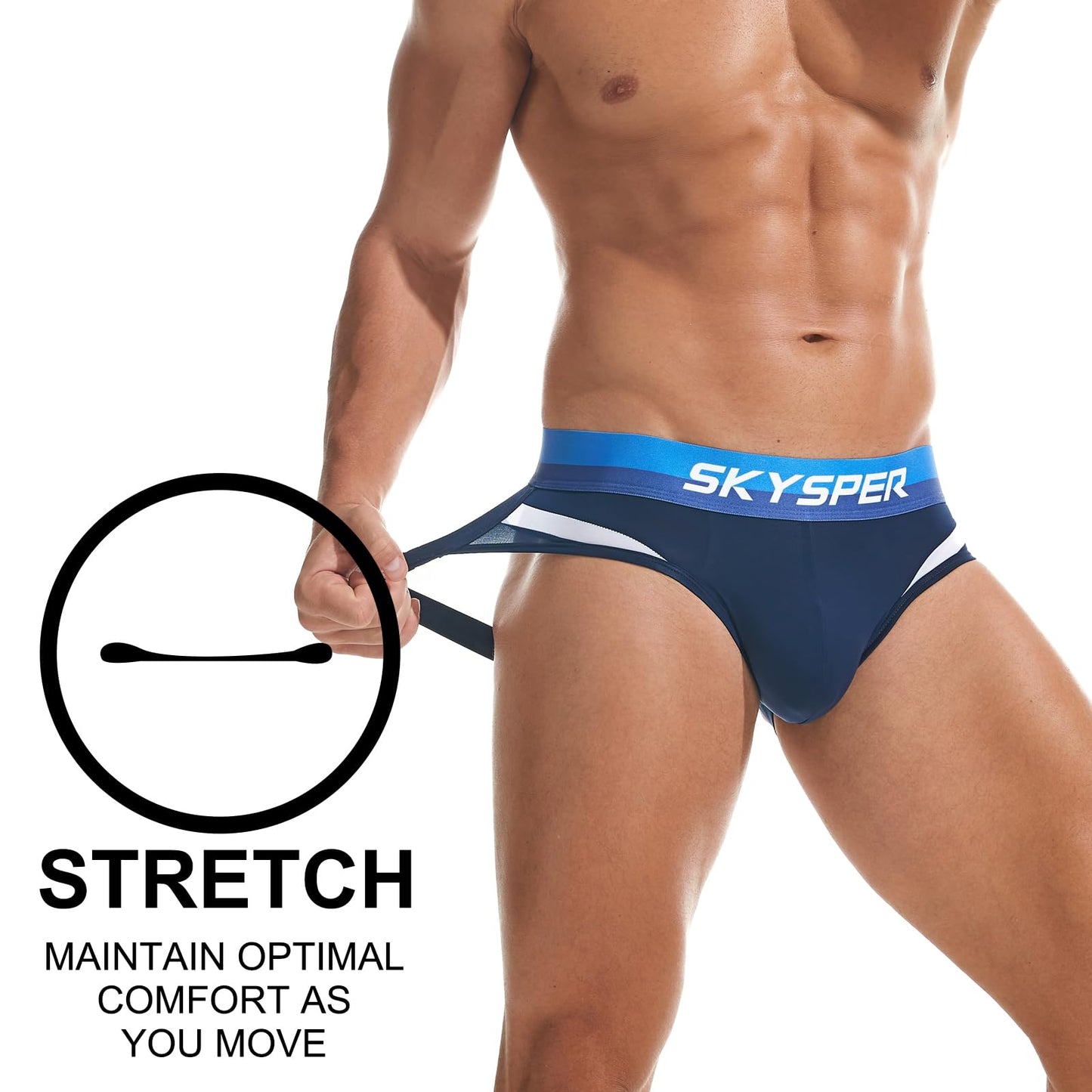 SKYSPER Jockstrap Athletic Supporters for Men Jock Strap Male Underwear Men's Thong Jockstrap Underwear