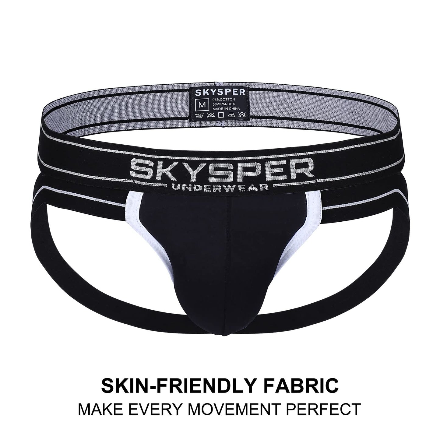 SKYSPER Mens Jockstrap Underwear Jock Straps Male Athletic Supporters for Men