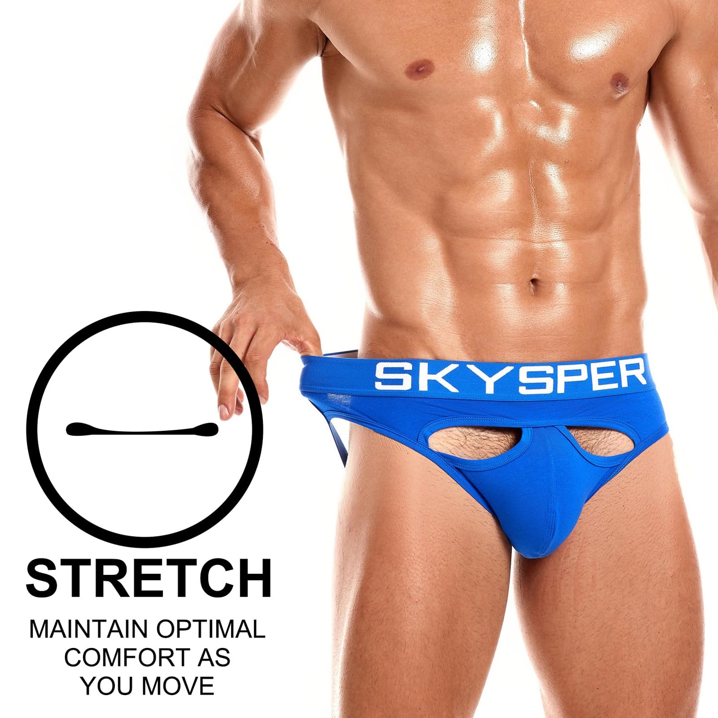 SKYSPER Mens Jockstrap Underwear Jock Straps Male Athletic Supporters for Men