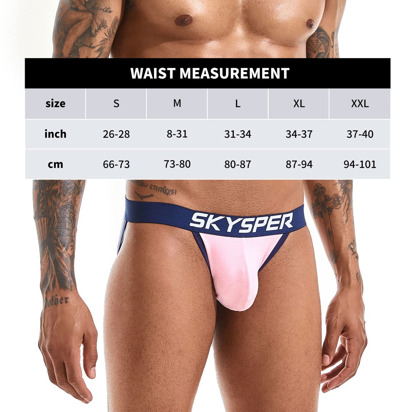 SKYSPER Men's Jock Strap Athletic Supporter For Men Sexy Jockstrap Male Underwear