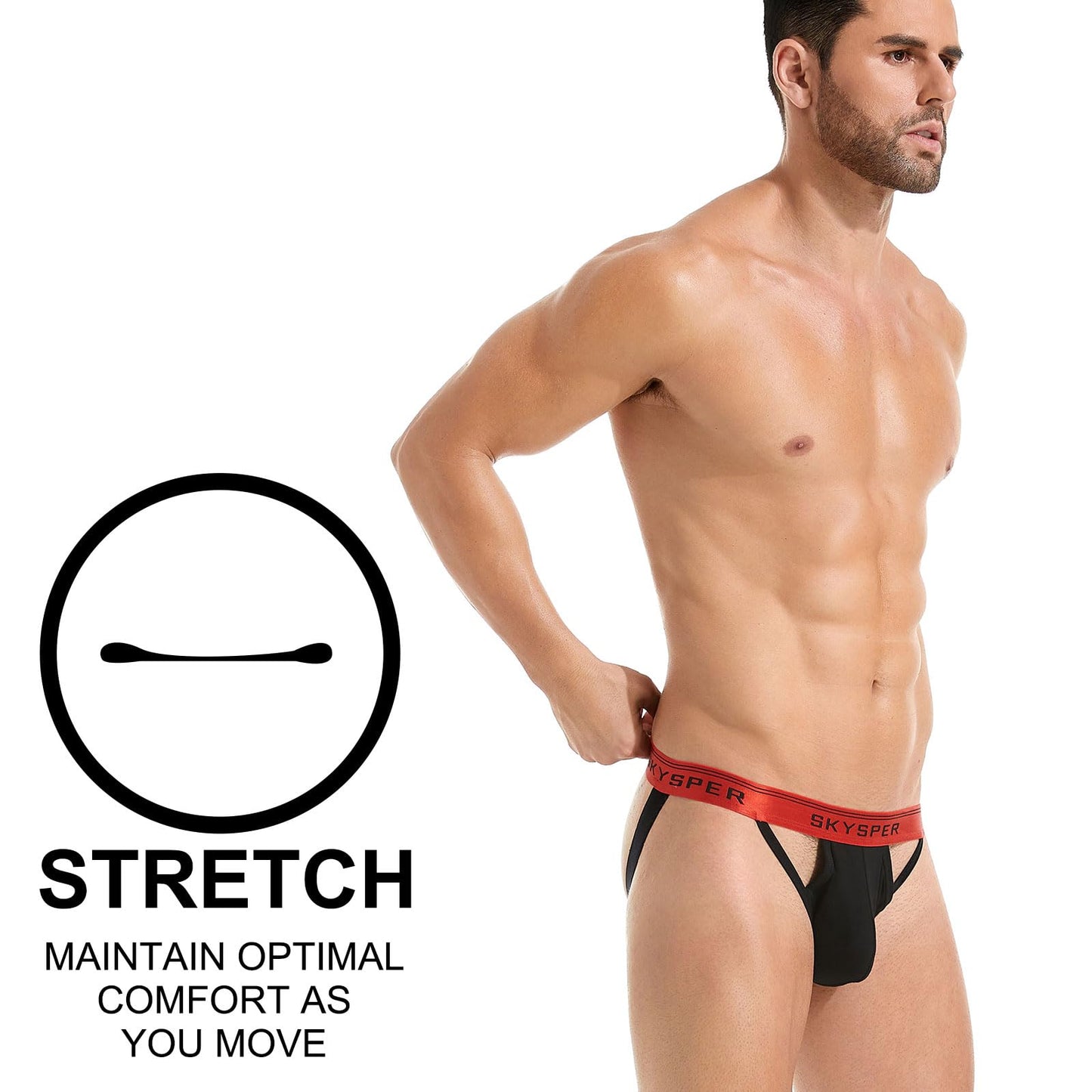 SKYSPER Jockstrap For Men Workout Jock Straps Male Underwear Athletic Supporter Sexy G-Strings