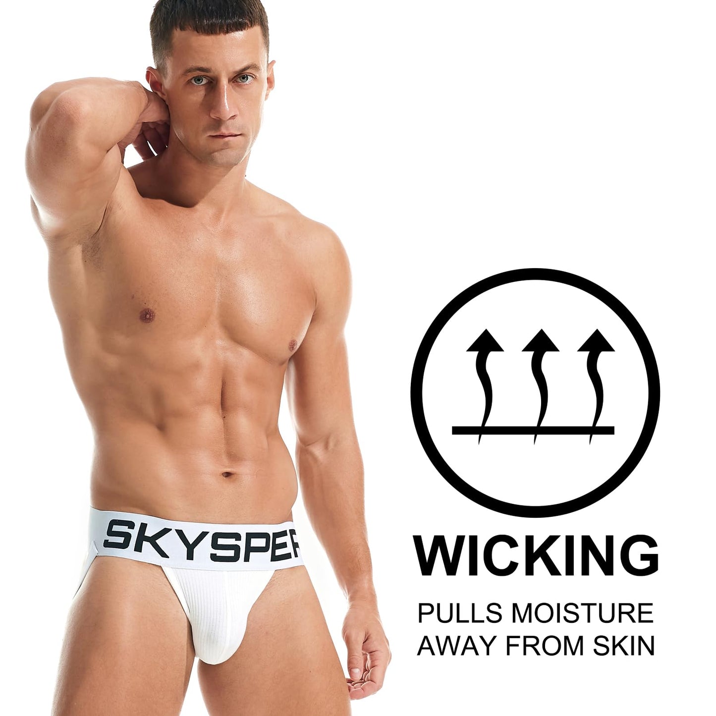 SKYSPER Jockstrap Athletic Supporters for Men Jock Strap Male Underwear Men's Thong Jockstrap Underwear