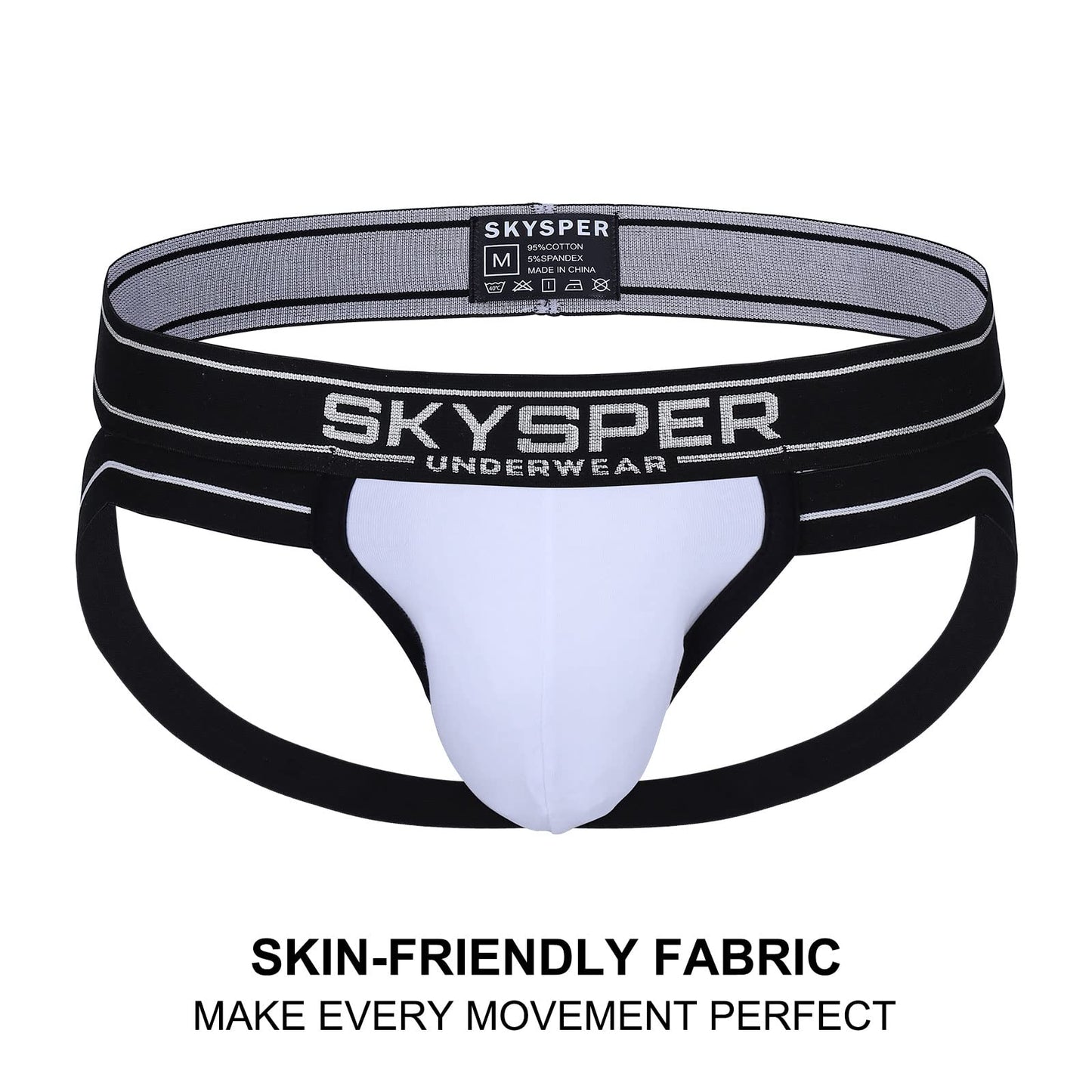 SKYSPER Mens Jockstrap Underwear Jock Straps Male Athletic Supporters for Men