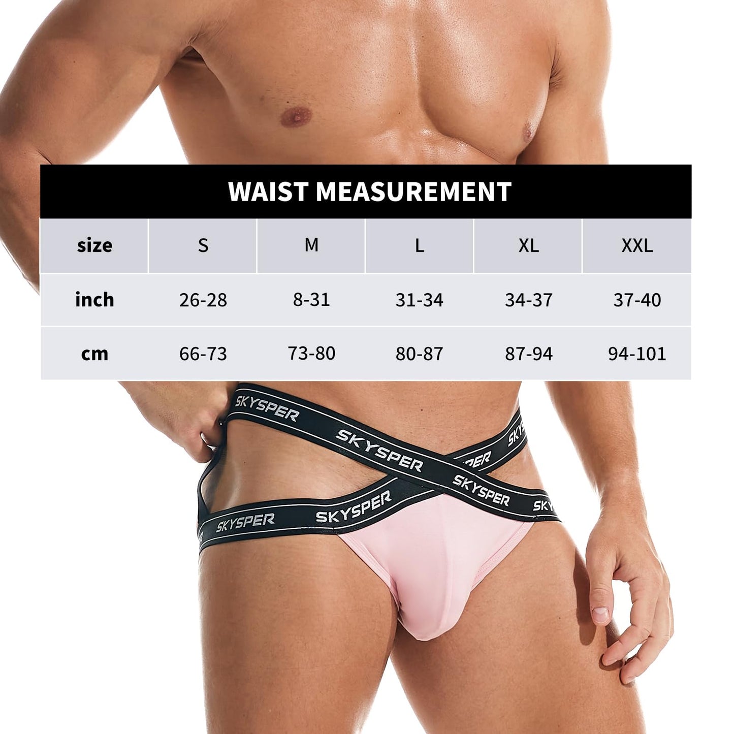 SKYSPER Men's Jock Strap Athletic Supporter For Men Sexy Jockstrap Male Underwear