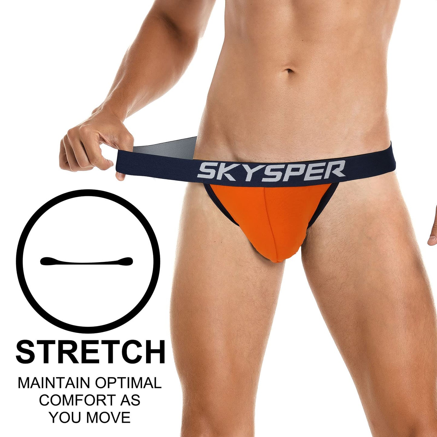 SKYSPER Men's Jock Strap Athletic Supporter For Men Sexy Jockstrap Male Underwear