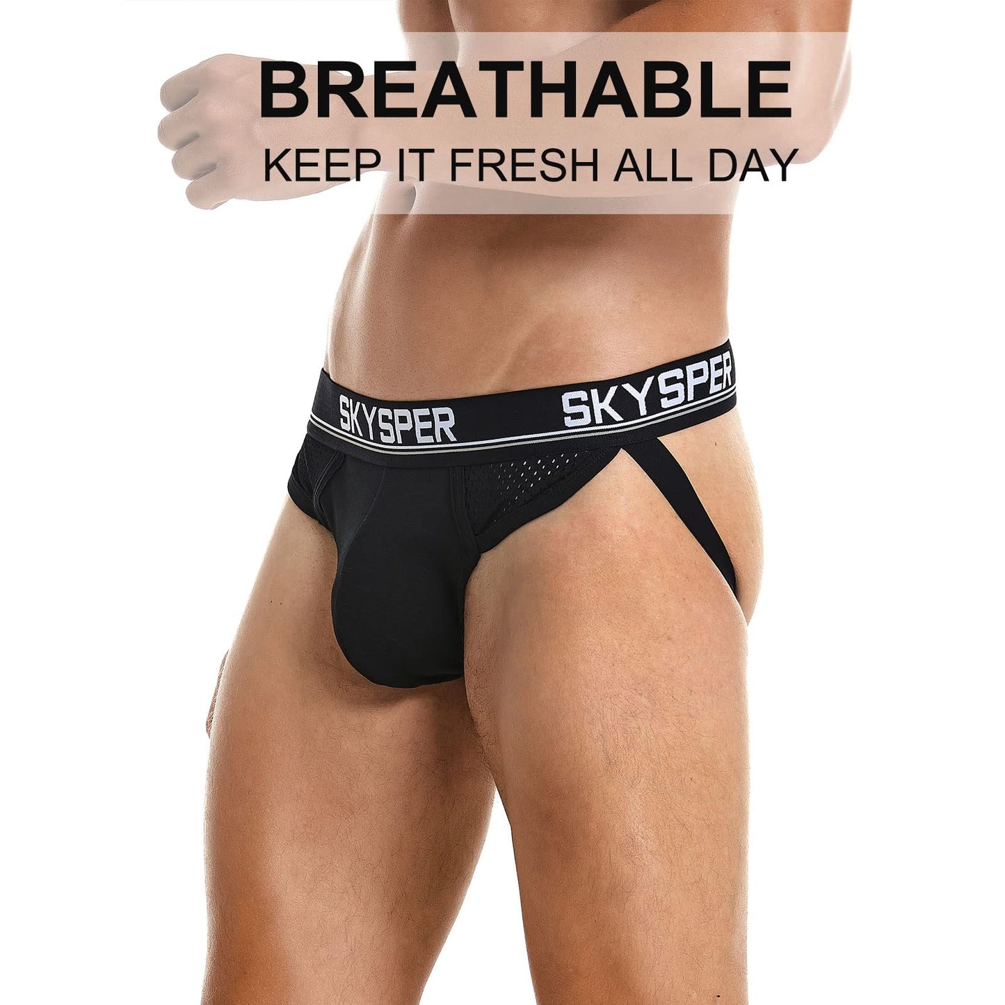 SKYSPER Men's Jock Strap Athletic Supporter For Men Sexy Jockstrap Male Underwear