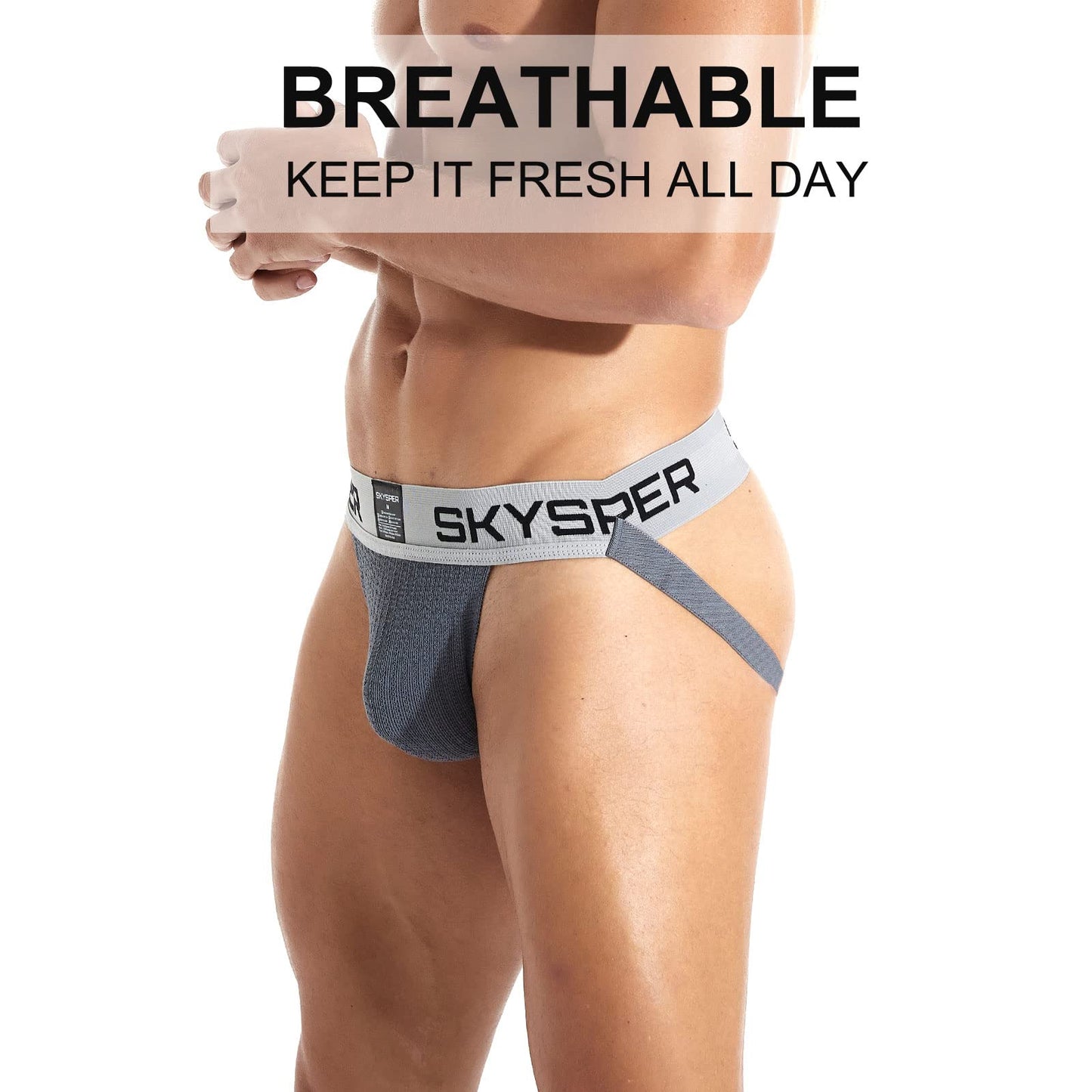 SKYSPER Jockstrap Athletic Supporters for Men Jock Strap Male Underwear Men's Thong Jockstrap Underwear