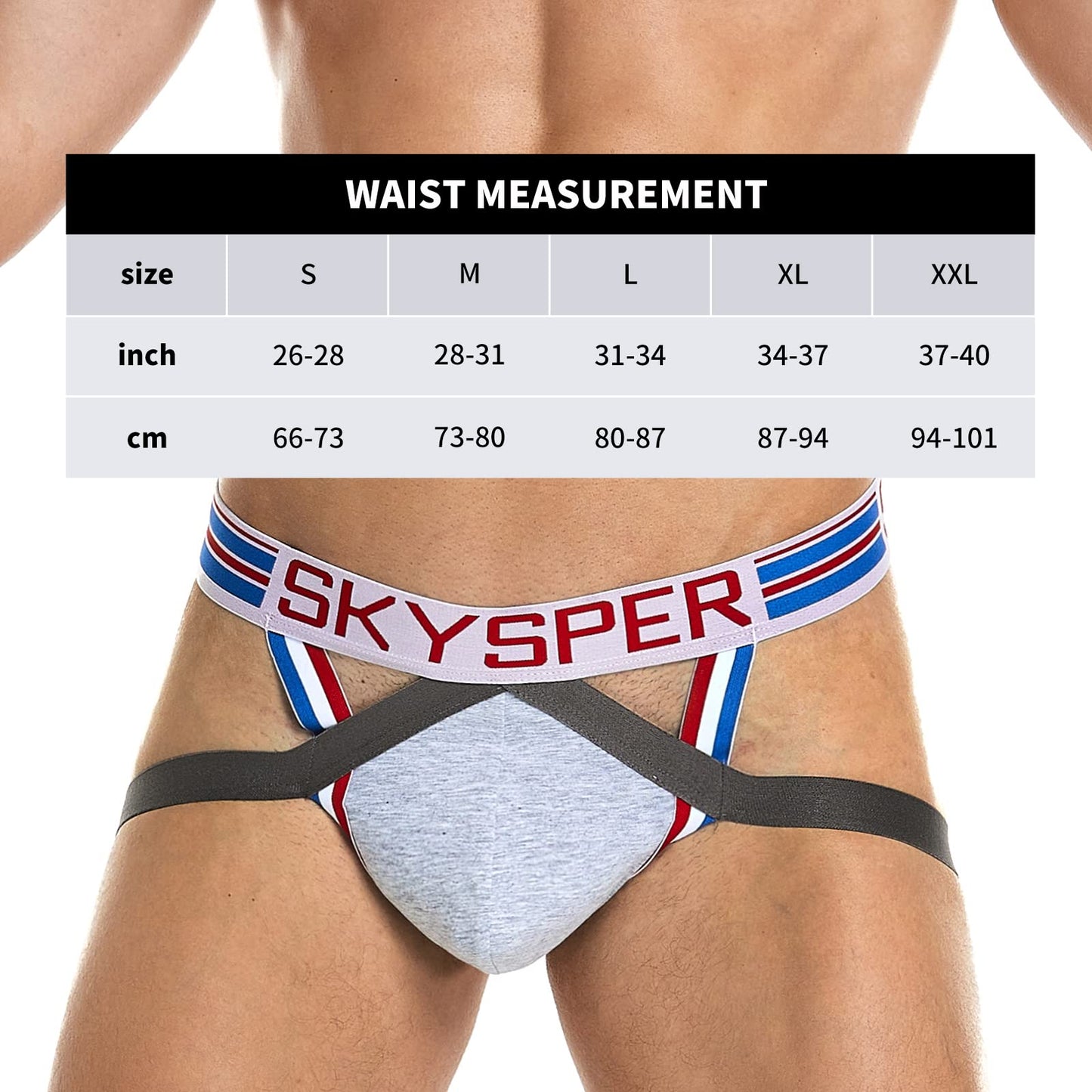 SKYSPER Men's Jock Strap Athletic Supporter For Men Sexy Jockstrap Male Underwear