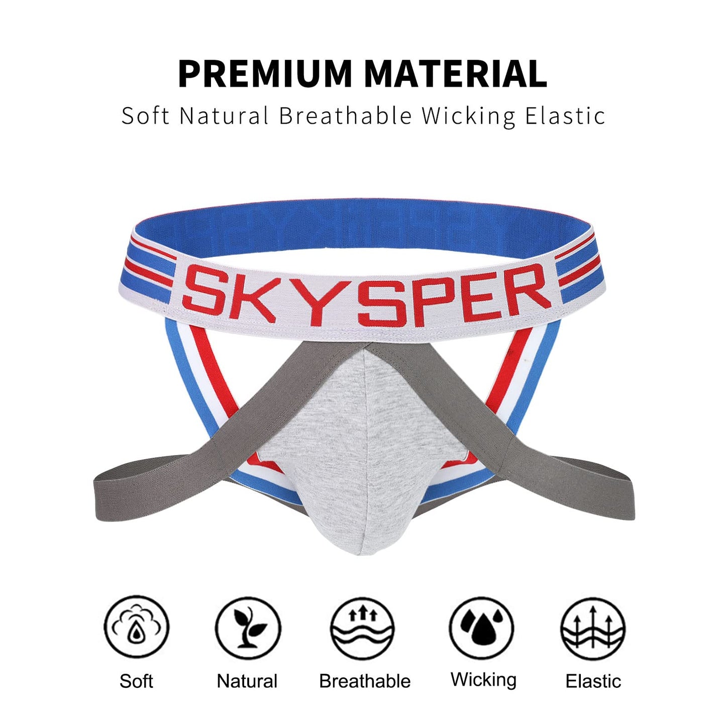 SKYSPER Men's Jock Strap Athletic Supporter For Men Sexy Jockstrap Male Underwear