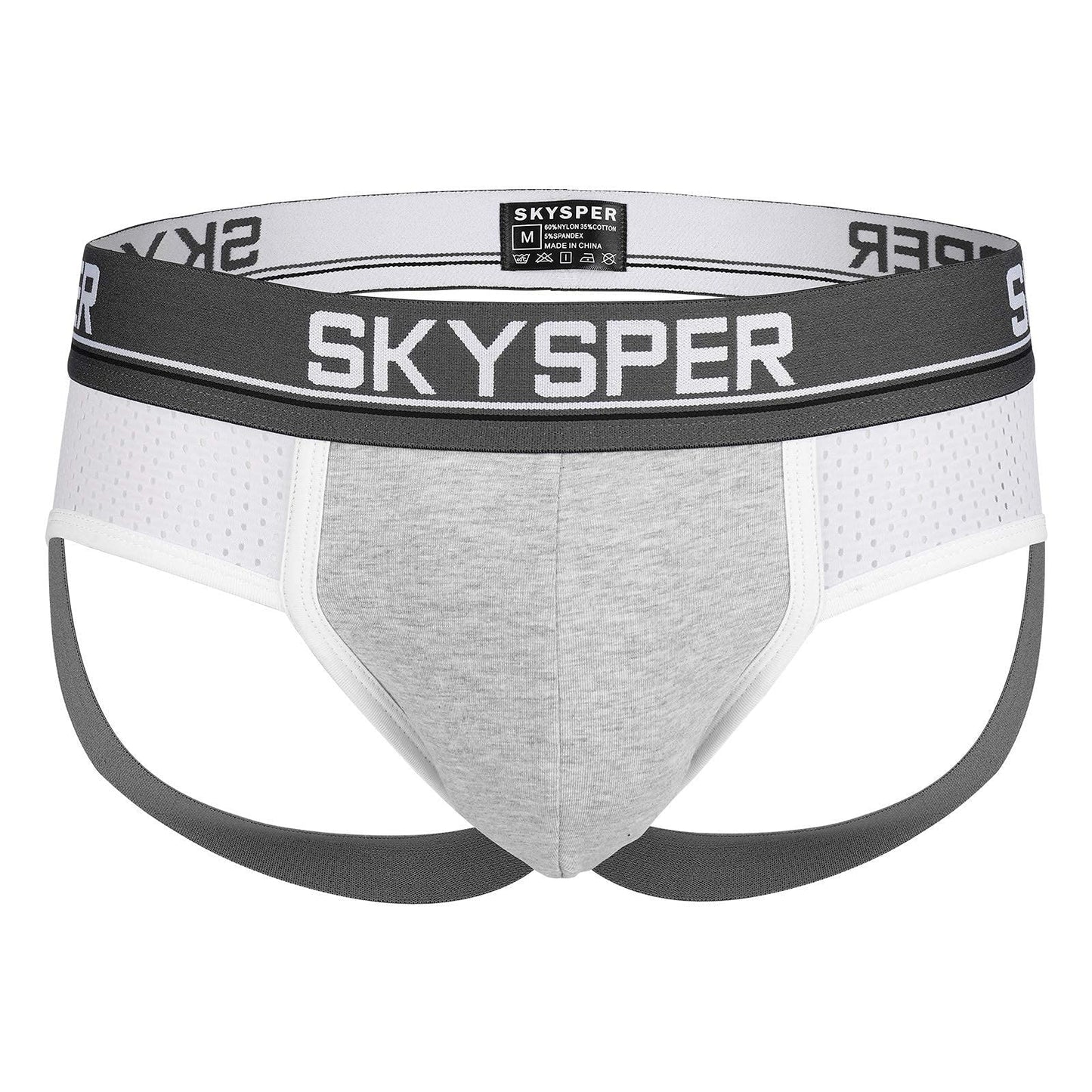 SKYSPER Mens Jockstrap Underwear Jock Straps Male Athletic Supporters for Men