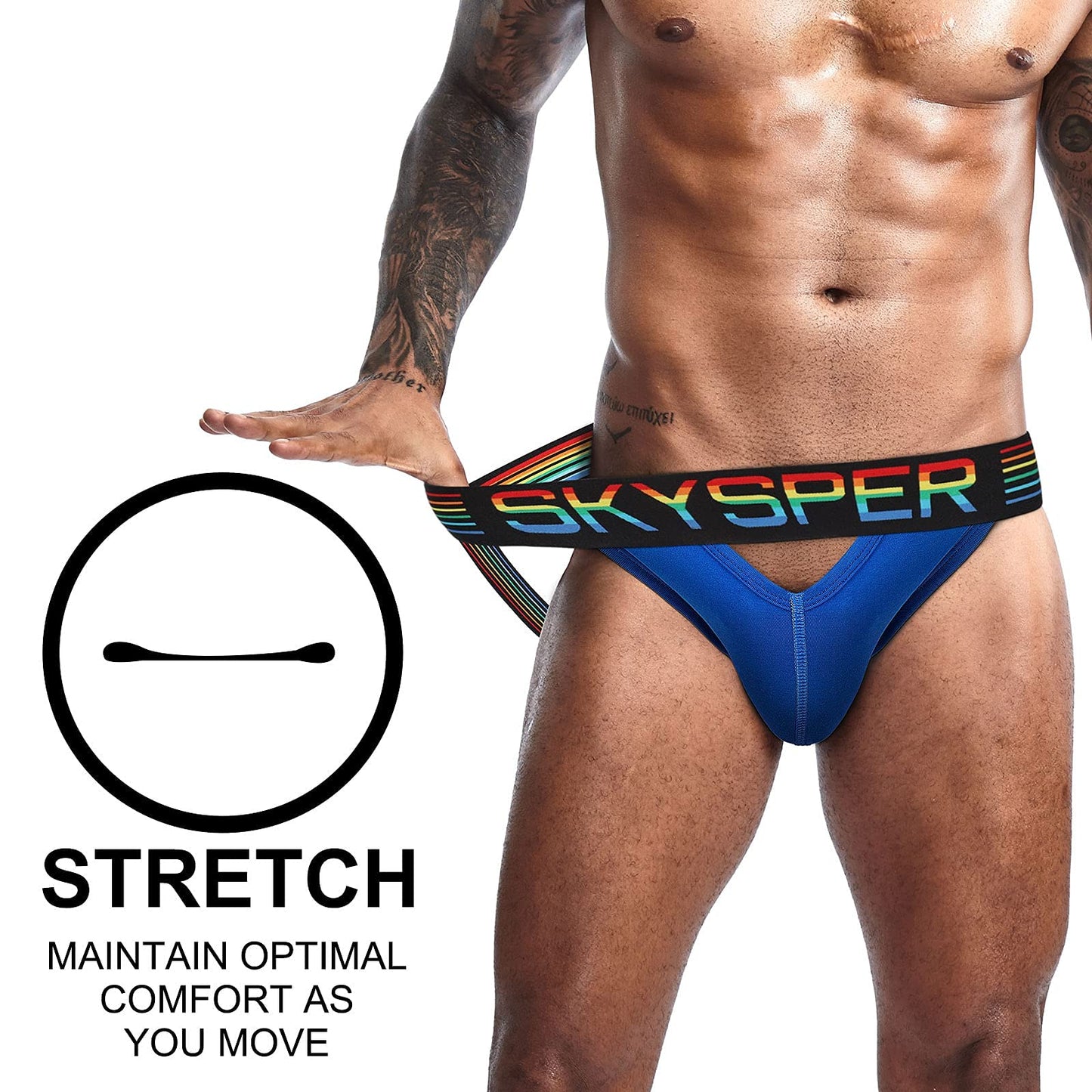 SKYSPER Jockstrap Athletic Supporters for Men Jock Strap Male Underwear Men's Thong Jockstrap Underwear