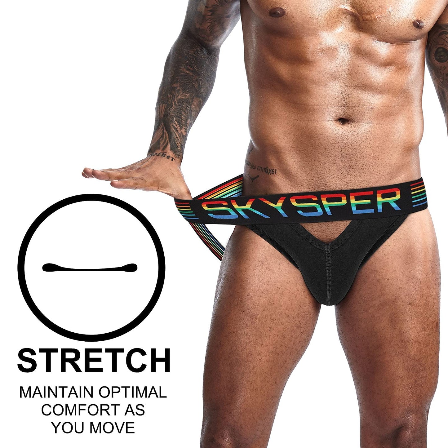 SKYSPER Jockstrap Athletic Supporters for Men Jock Strap Male Underwear Men's Thong Jockstrap Underwear