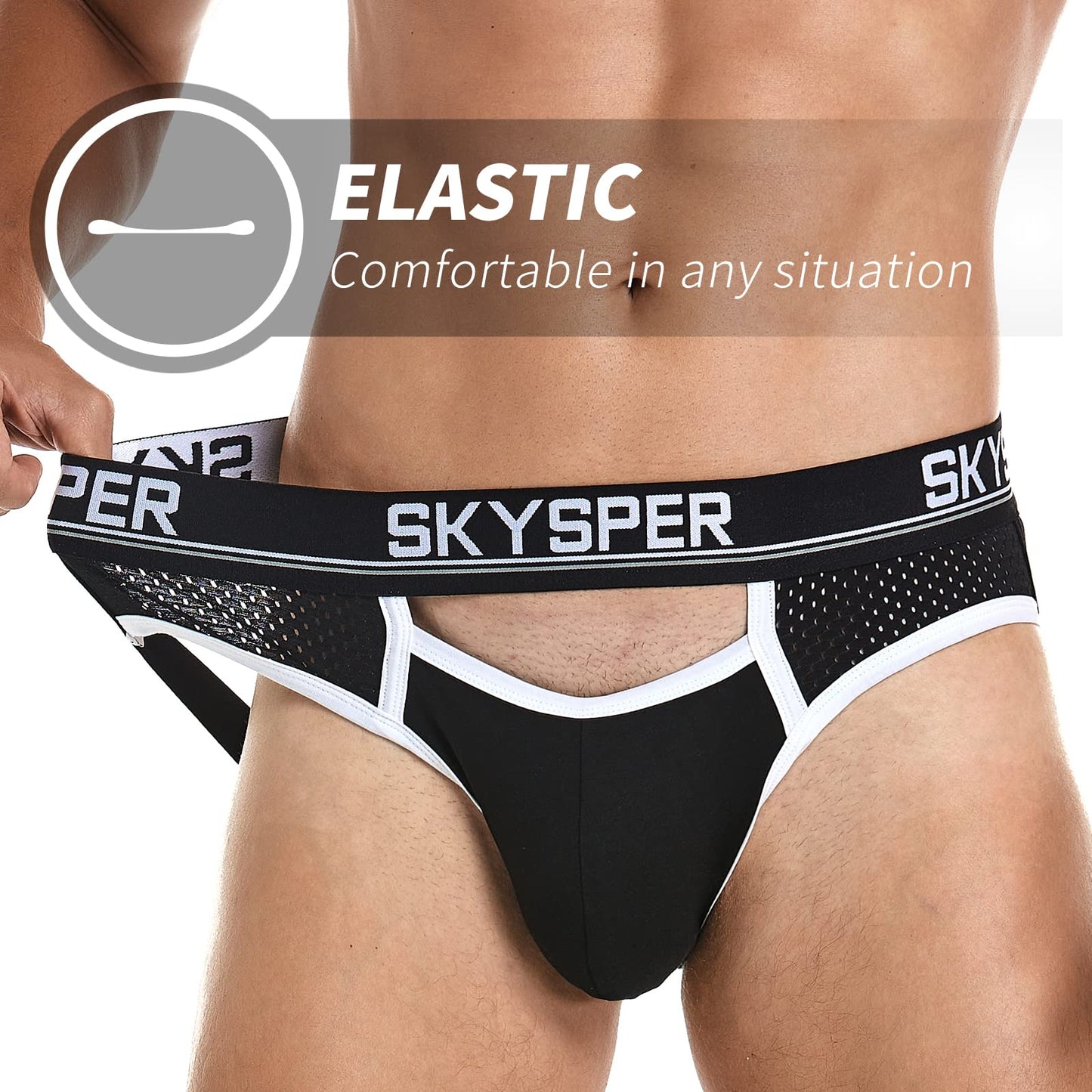 SKYSPER Men's Jock Strap Athletic Supporter For Men Sexy Jockstrap Male Underwear