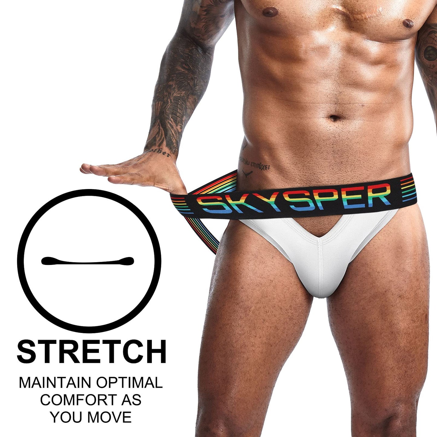 SKYSPER Jockstrap Athletic Supporters for Men Jock Strap Male Underwear Men's Thong Jockstrap Underwear