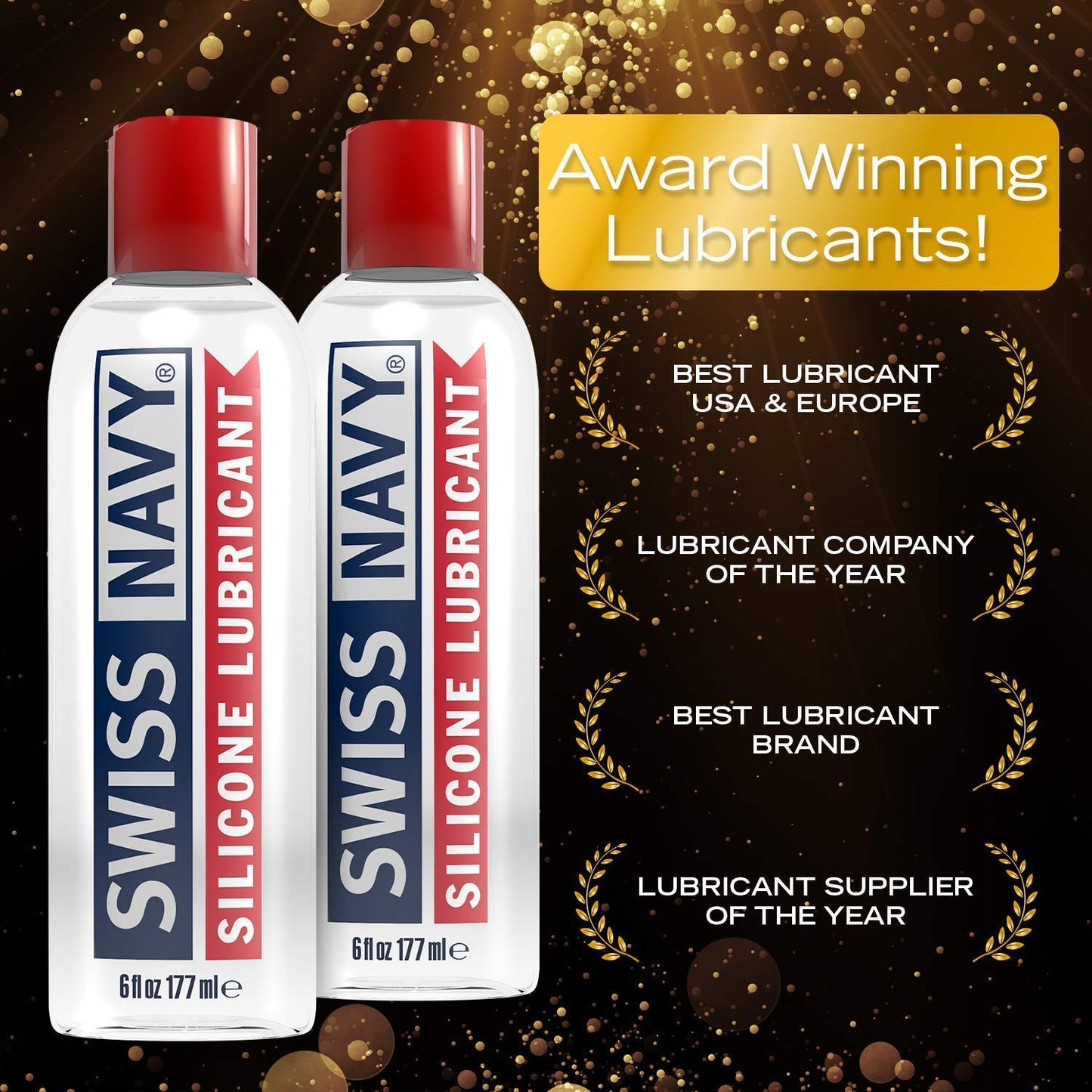 Swiss Navy Premium Silicone-Based Personal Lubricant & Lubricant Gel for Couples, 16 oz.