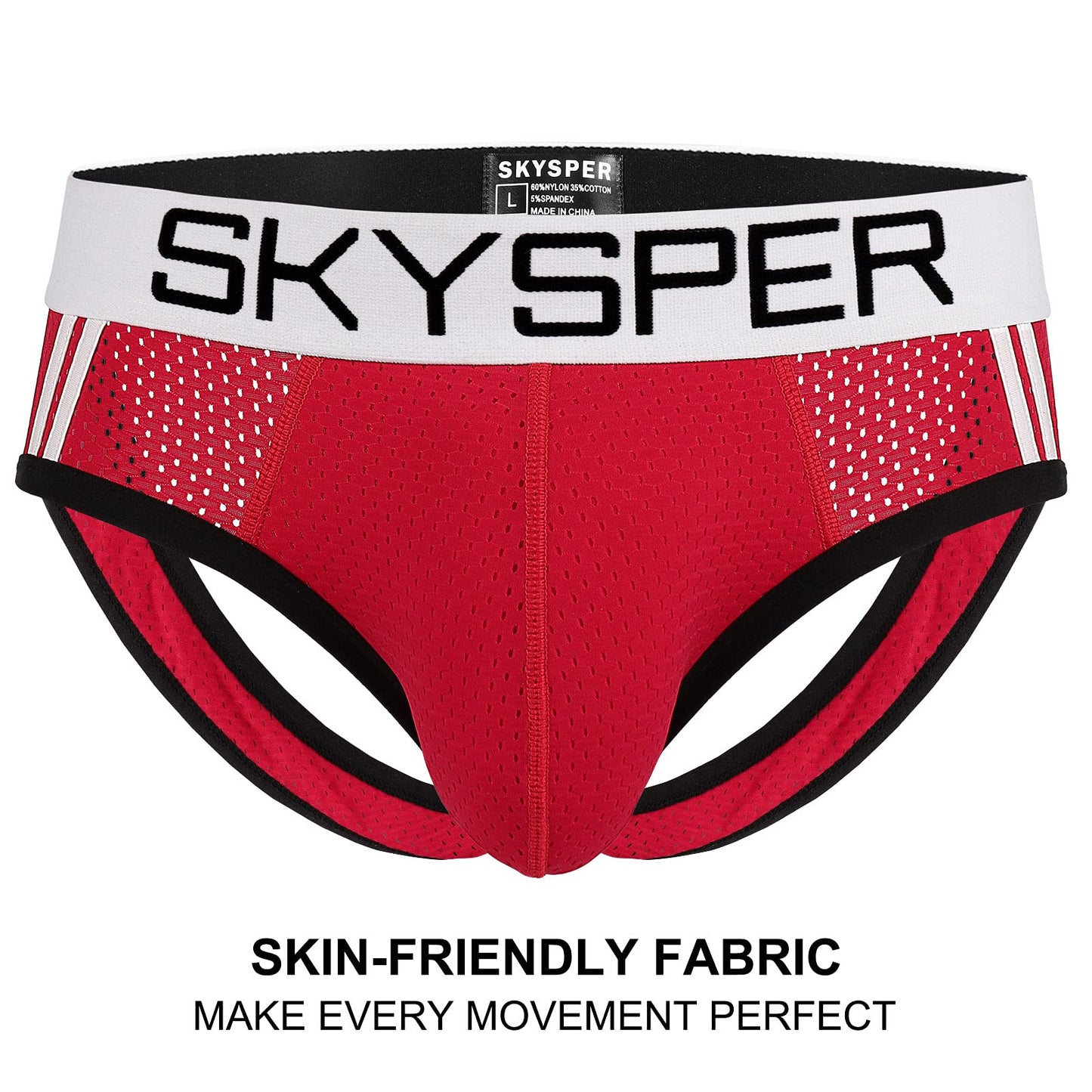 SKYSPER Mens Jockstrap Underwear Jock Straps Male Athletic Supporters for Men