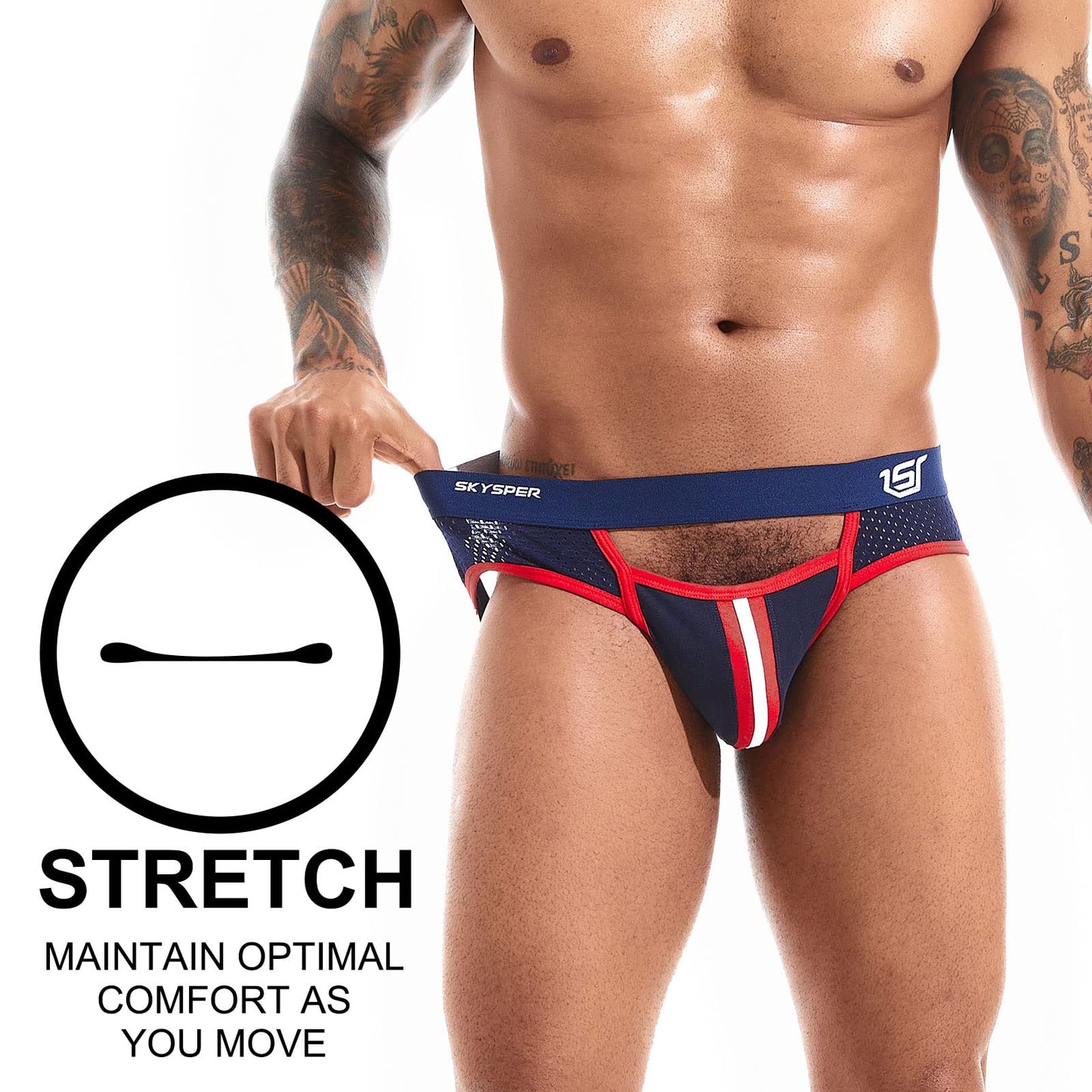 SKYSPER Jockstrap For Men Workout Jock Straps Male Underwear Athletic Supporter Sexy G-Strings