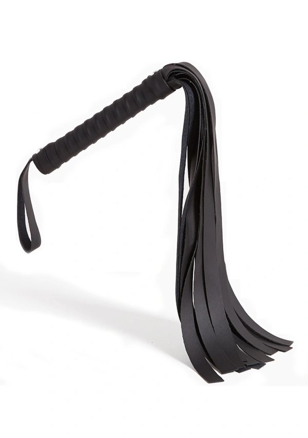 Black Faux Leather Flogger